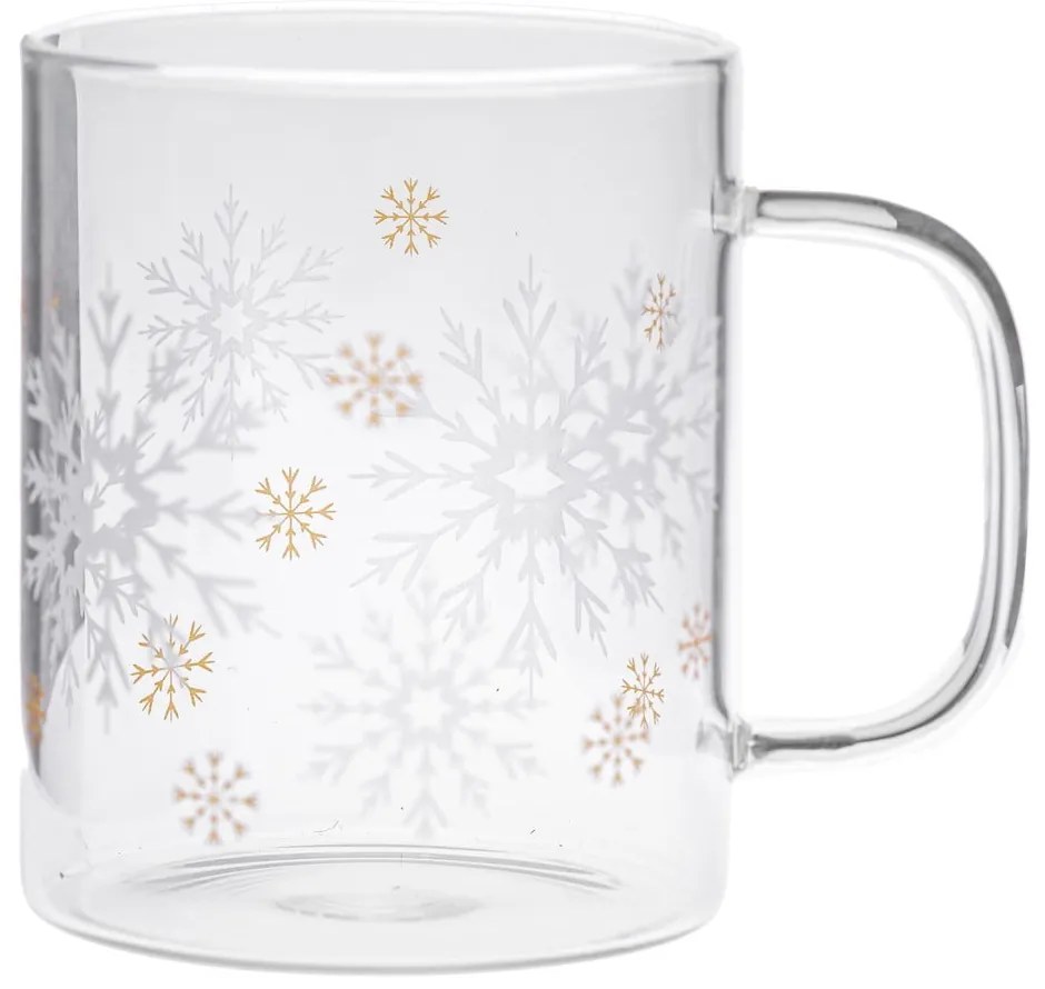 Üveg bögre karácsonyi mintával 410 ml Frosty Flakes  Dakls