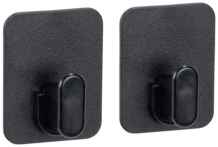 Fekete öntapadós műanyag akasztó szett 2 db-os Parma  Allstar