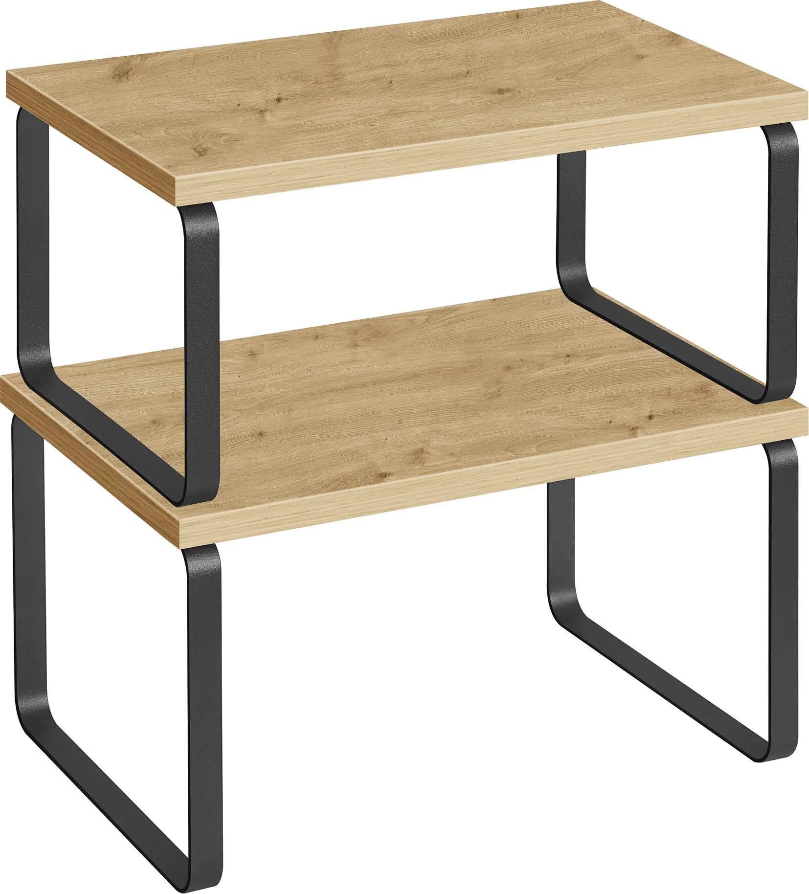 Szett 2 konyhai polc MARZO, artisan tölgy/fekete