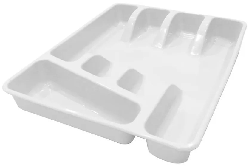 Bentom műanyag evőeszköztartó, fehér