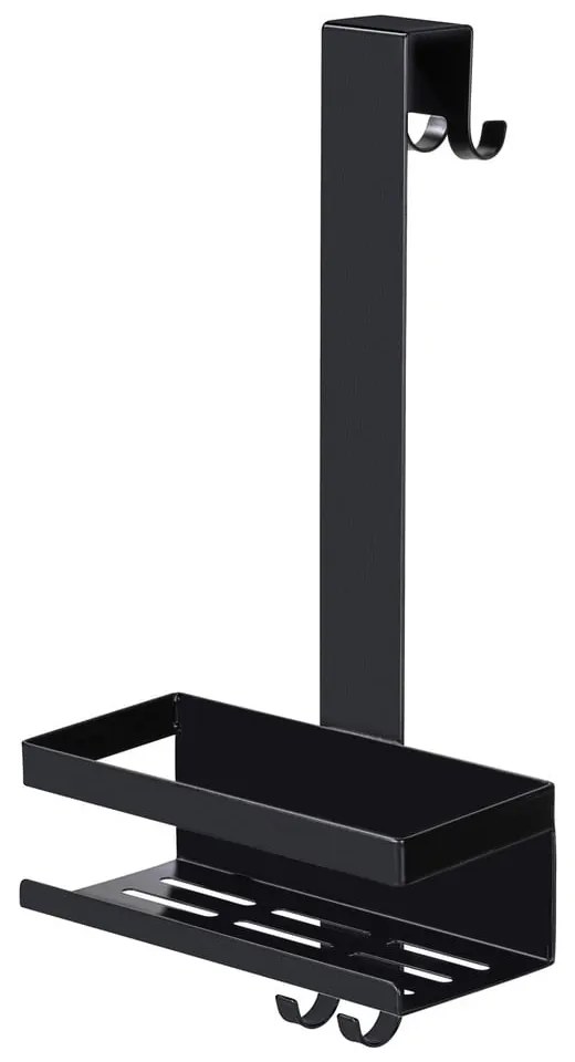 Fekete függő rozsdamentes acél fürdőszobai polc Bribano  Wenko