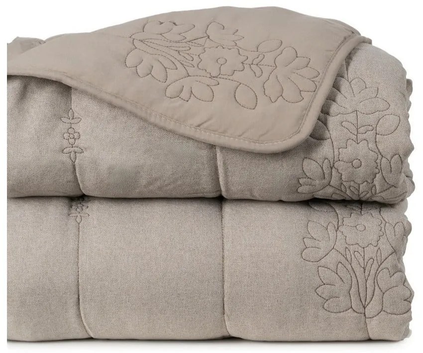 Szürkésbarna steppelt ágytakaró 240x260 cm  Ixia