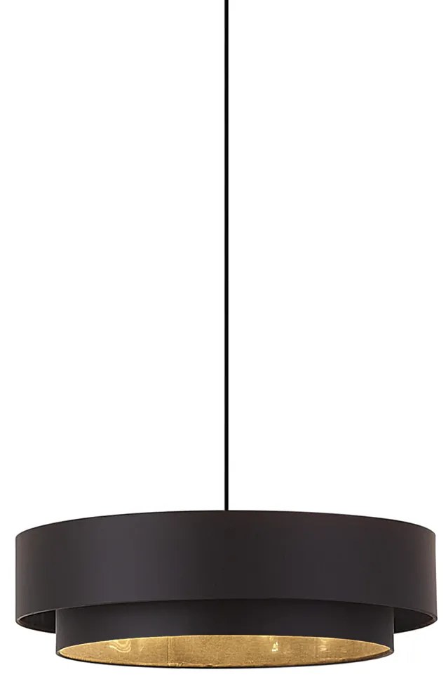 Modern függőlámpa fekete 50cm 3-lámpás - Drum Duo