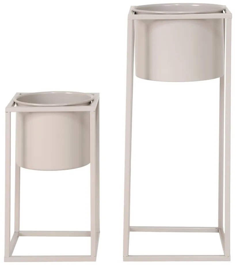 Marla 2 db bézs fém virágtartó - House Nordic
