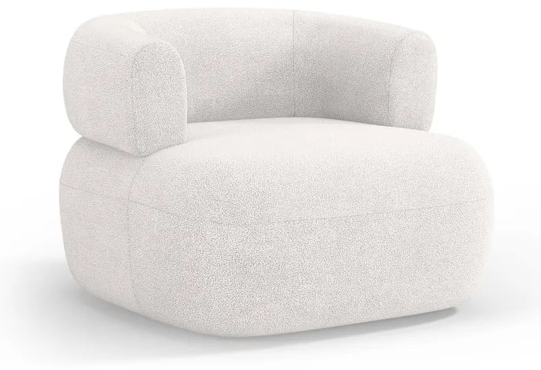 Fehér buklé fotel Jenny  Micadoni Home
