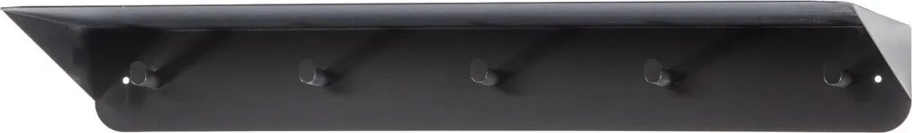 Fém falra szerelhető fogas KENAN 80 cm, fekete