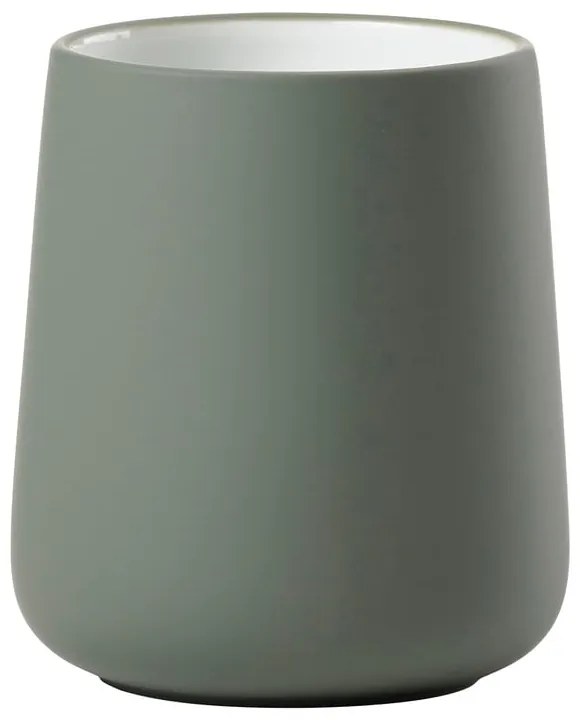 Zöld porcelán fogkefetartó pohár Nova  Zone