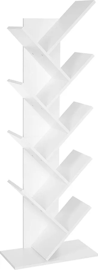 Könyvespolc, padlón álló polcos, 50 x 25 x 141,5 cm Fehér | VASAGLE