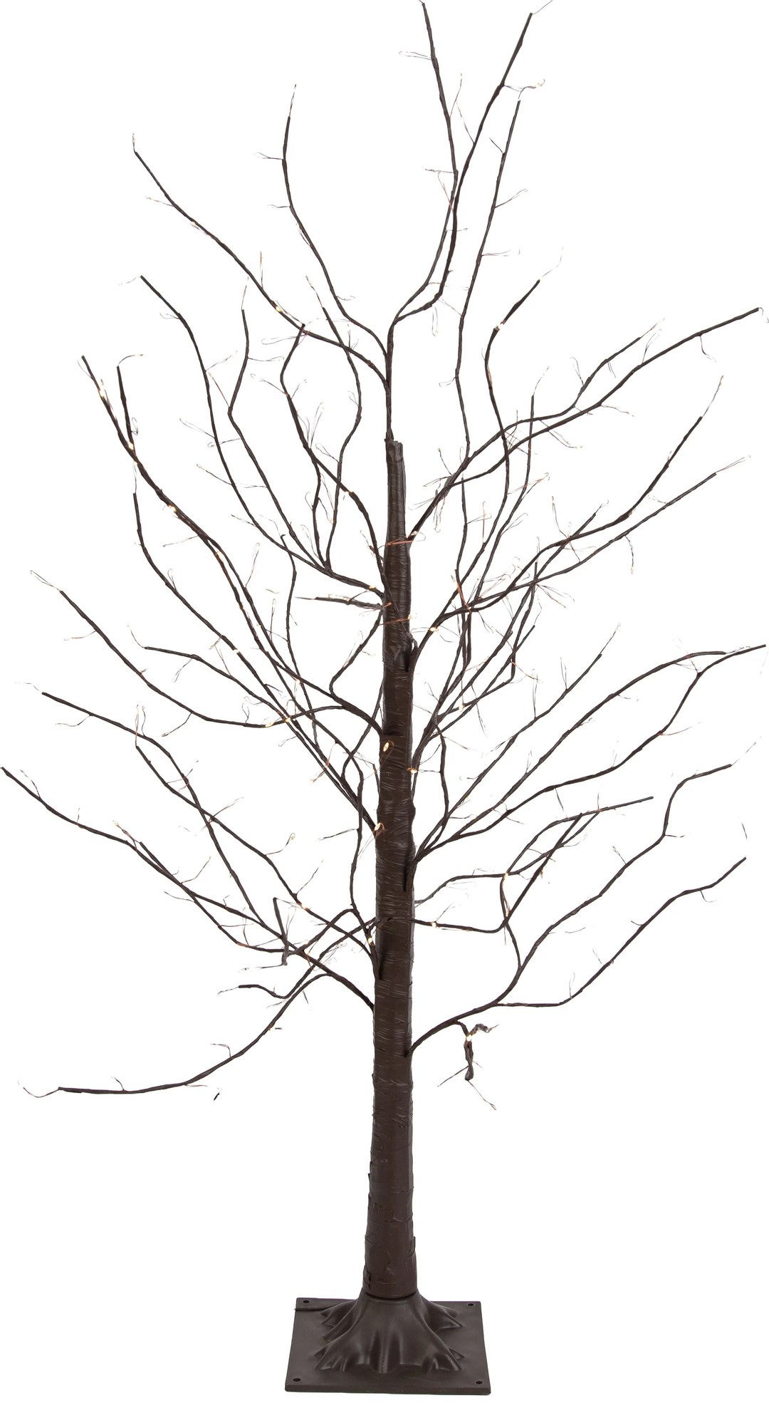 Karácsonyi állólámpa barna fa 120 cm LED-del, időzítővel IP44 - Ki