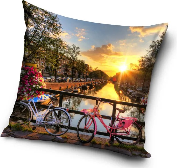 Amsterdam Bicycle párnahuzat 40x40 cm