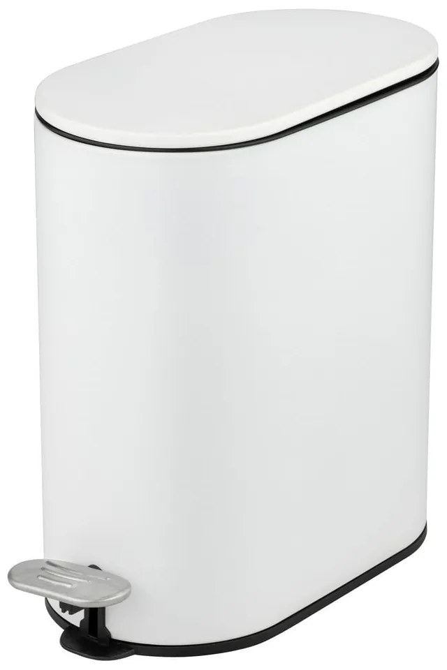 Matt fehér acél pedálos szemetes 5 l Collungo  Wenko