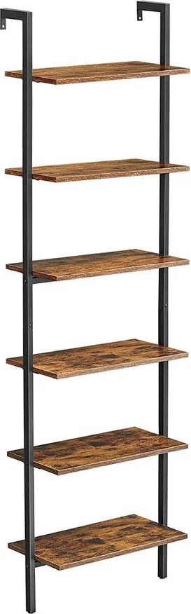 Létrapolc, 6 szintes könyvespolc 60 x 204,8x 30 cm