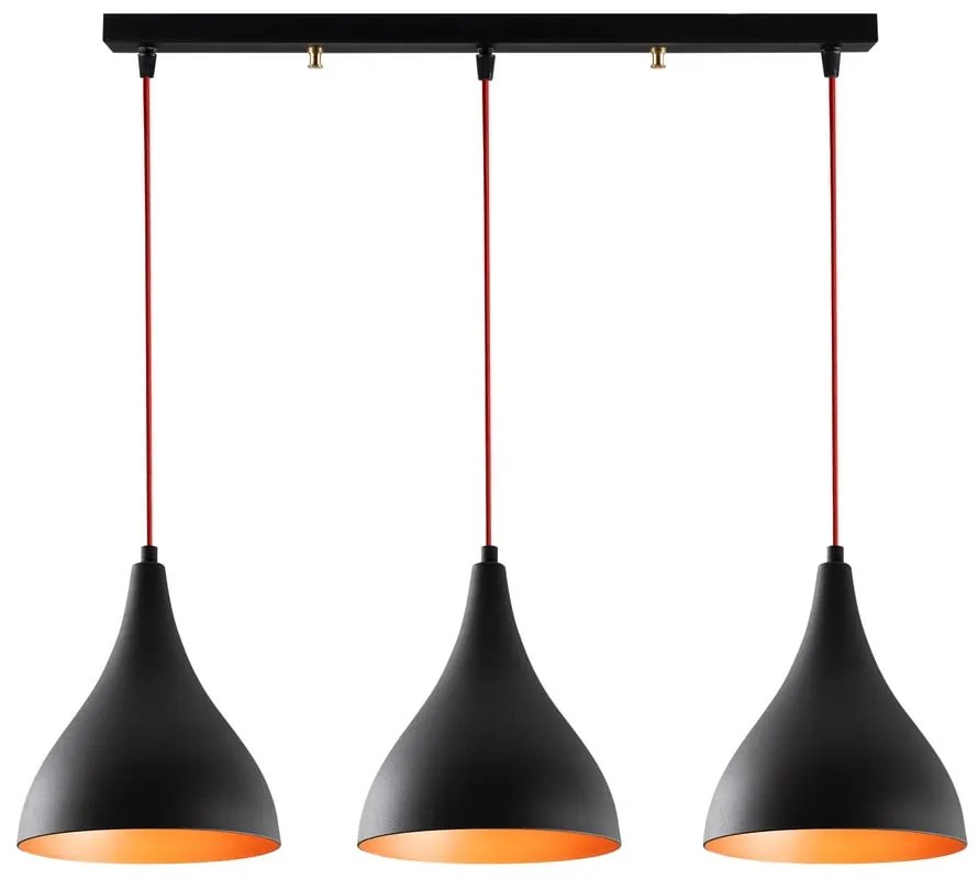Fekete függőlámpa fém búrával Berceste  Opviq lights