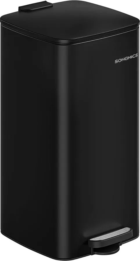 SONGMICS 30 literes konyhai szemetes, belső vödörrel, fekete színben