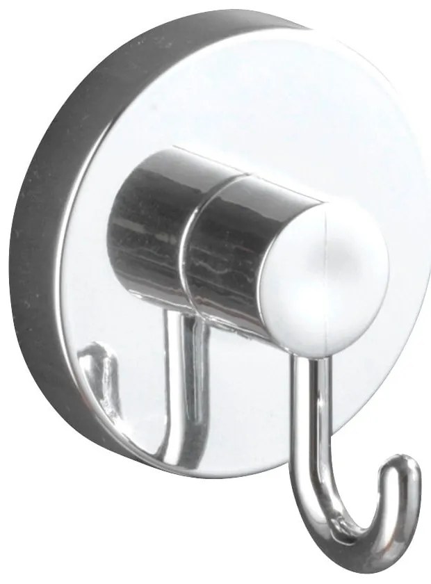 Fényes ezüstszínű öntapadós műanyag akasztó szett 2 db-os Vacuum-Loc  Wenko