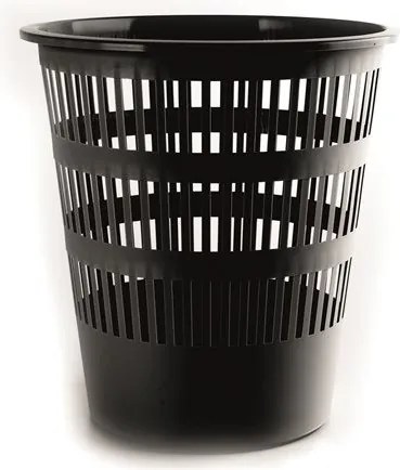 Papírkosár, 12 liter, DONAU, fekete (D307F)