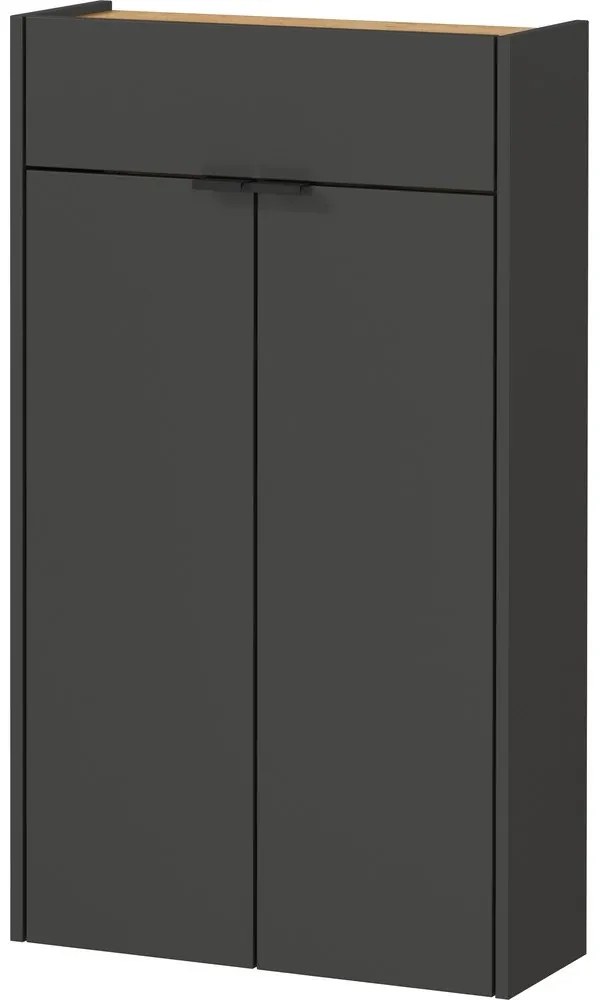 Antracitszürke szekrény 56x97x22 cm Ameca  Germania