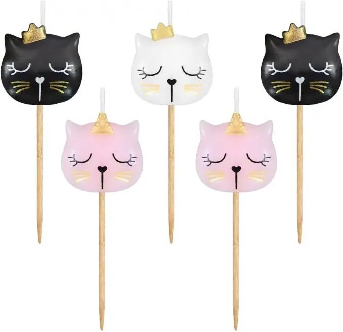 Cicás Eyelash tortagyertya, gyertya szett 5 db-os