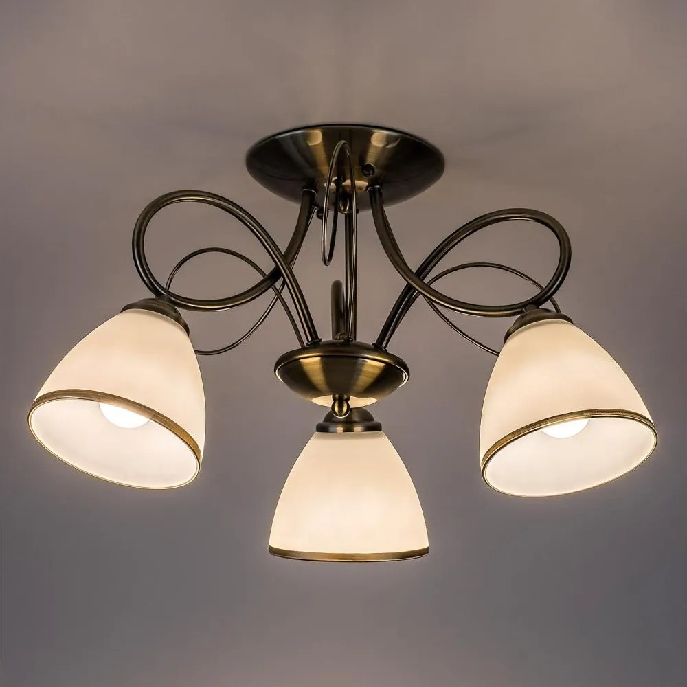 Brilagi - Felületre szerelhető FRED csillár 3xE27/60W/230V átm. 59 cm bronzszínű