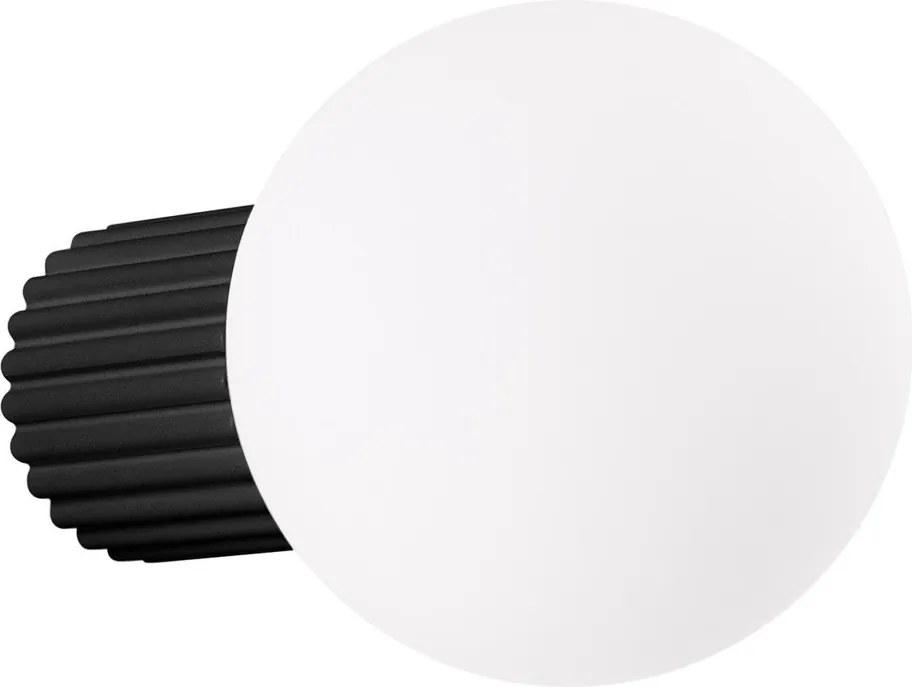 Fekete fali lámpa ø 12 cm Orbital  Sollux