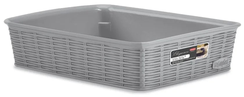 STEFANPLAST Tároló kosár Elegance M, szürke
