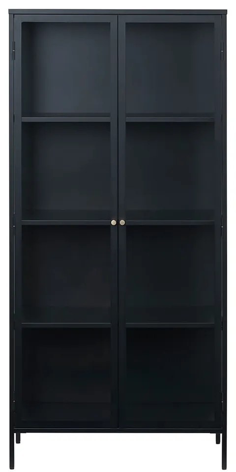 Fekete fém tálalószekrény 90x190 cm Carmel Unique Furniture