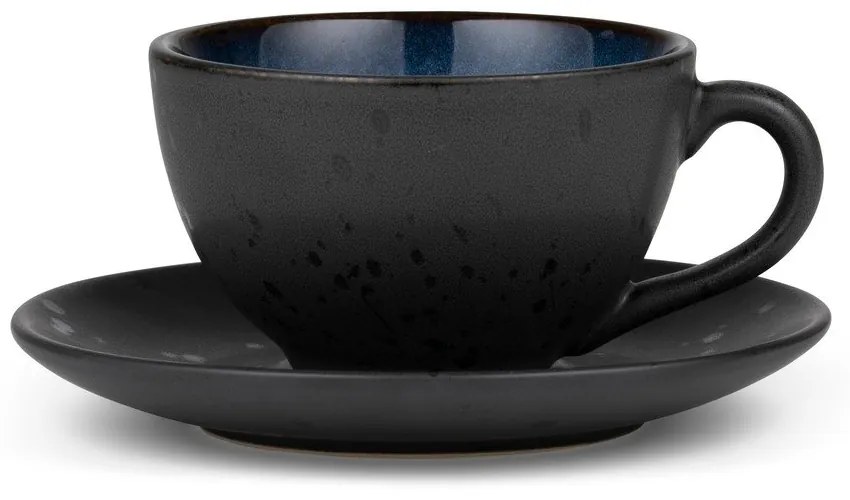 Fekete-kék kerámia csésze cappucinóhoz 240 ml Gastro Dark Blue/Black  Bitz