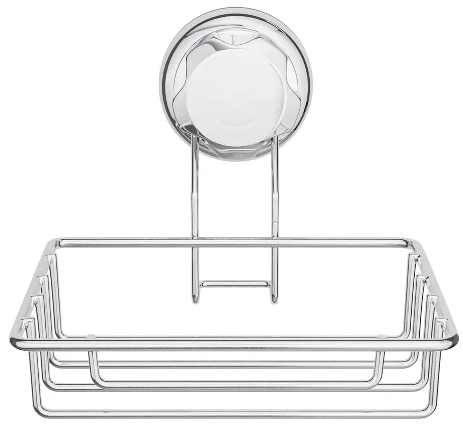 Ezüstszínű öntapadós acél szappantartó Bestlock Bath  Compactor