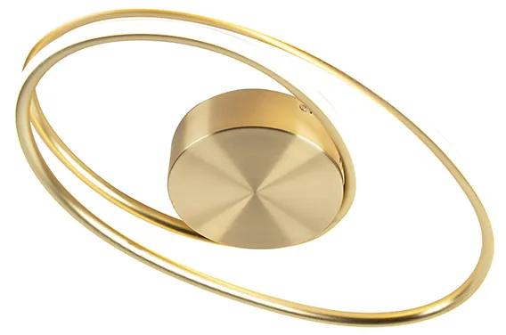 Design mennyezeti lámpa arany LED-del, 3 fokozatú fényerő-szabályozóval - Rowan