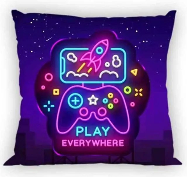 Gamer Neon párnahuzat 40x40 cm