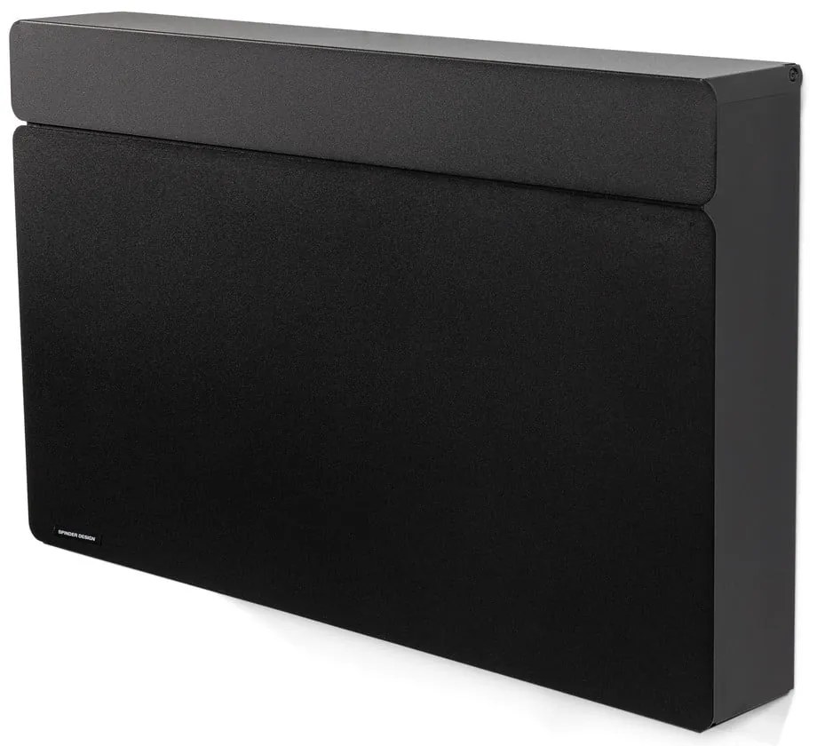 Fekete fém billenő ajtós-függő cipőtartó 78x48x13 cm Luigi  Spinder Design