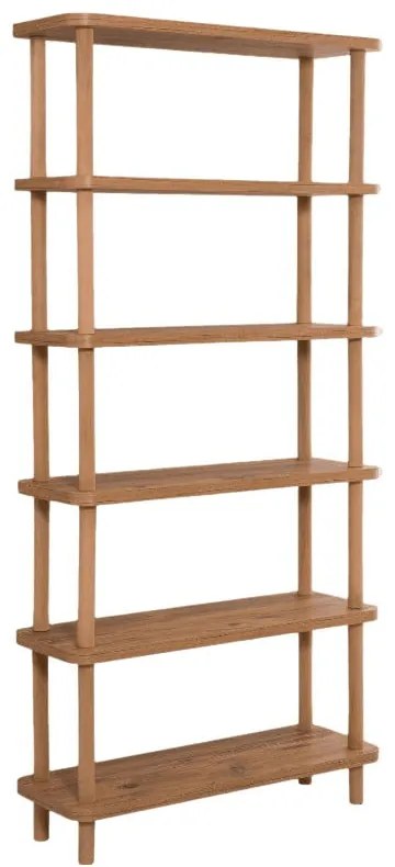 Natúr színű könyvespolc borovi fenyő dekorral 80x168,5 cm Step Kalune Design