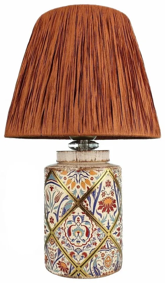 Terrakotta színű asztali lámpa papír zsinór búrával (magasság 40 cm) Alev  Opviq lights