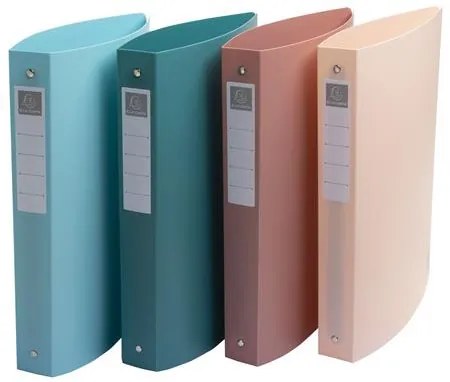 Gyűrűs könyv, 4 gyűrű, 30 mm, A4, EXACOMPTA Skandi, vegyes színek (EX51470E)