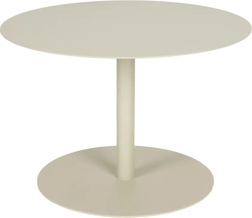 Krémszínű acél kerek dohányzóasztal ø 60 cm Snow  Zuiver