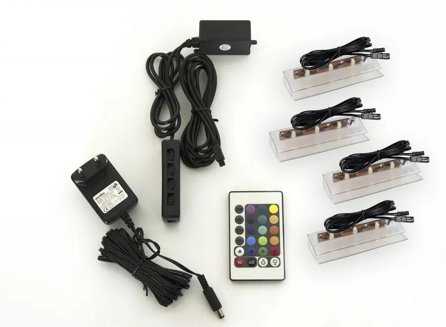 Rejtett LED világítás nappali bútorokhoz 2 led + 1 négyzet alakú kék