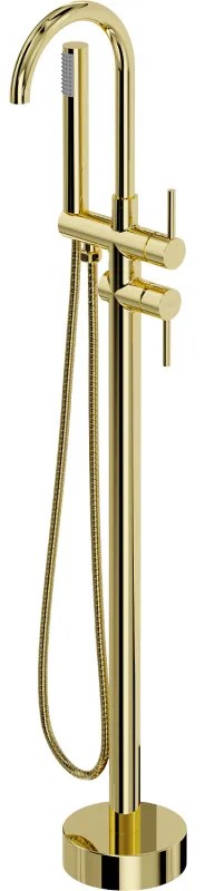 Mexen Alma, voľnestojaca vaňová batéria, zlatá lesklá, 75033-50