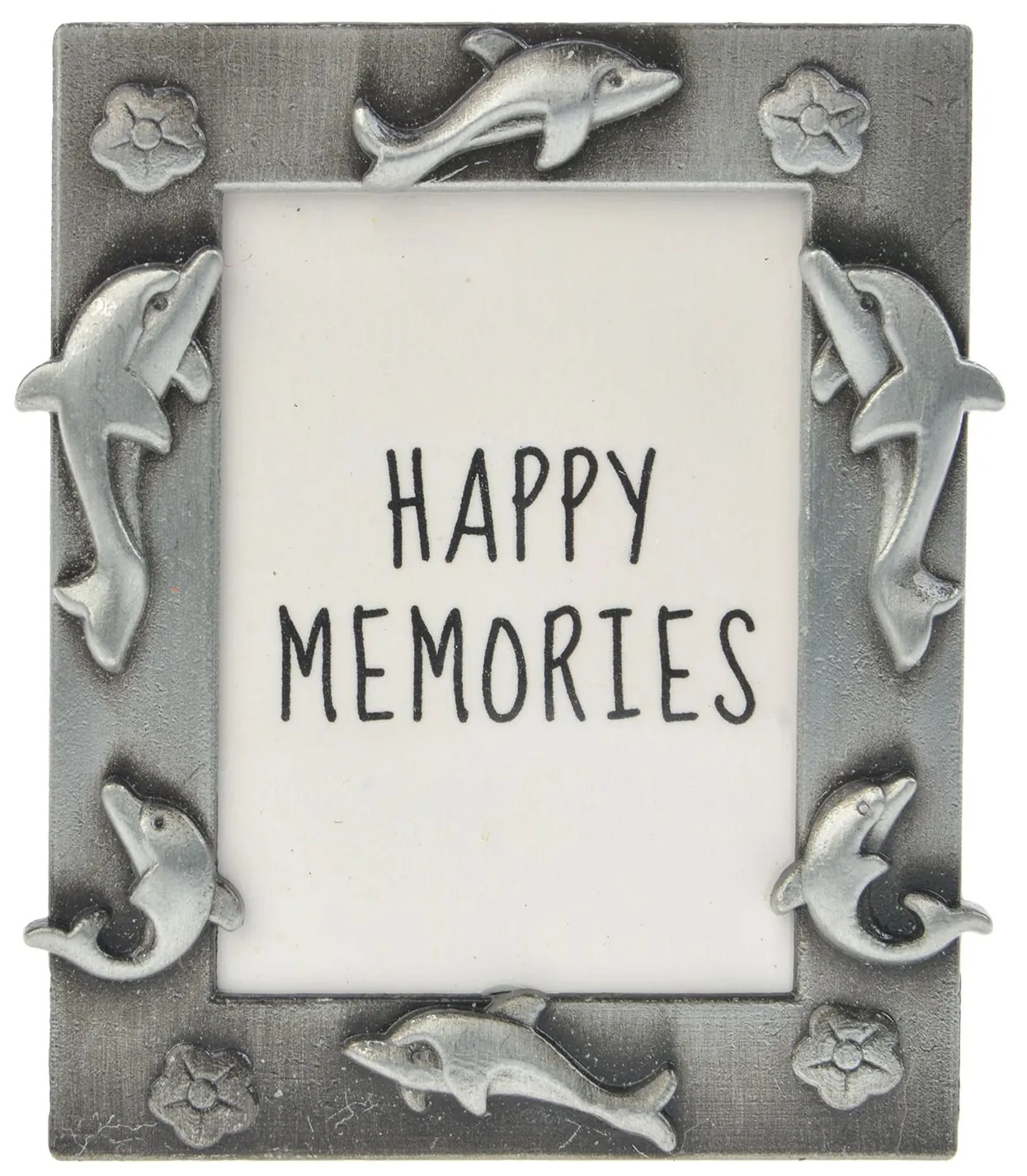 Strieborný fotorámček s delfínmi - 4*5 cm