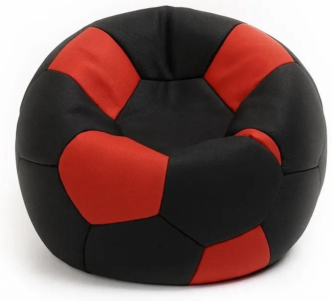 Sedací vak futbalová lopta malá čiernočervená EMI