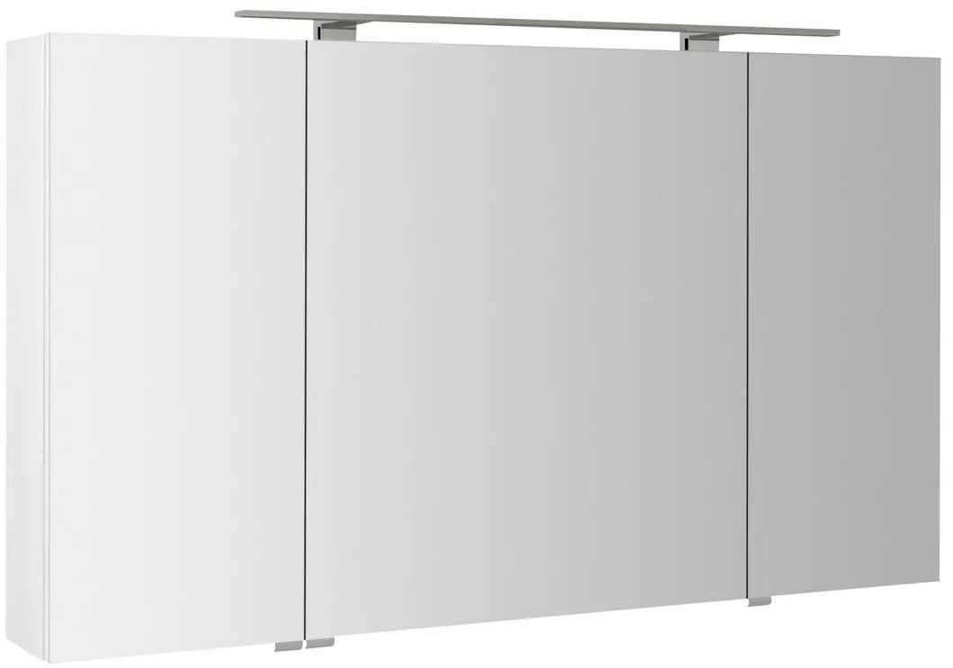 Sapho Sapho, RIWA galérka s LED osvetlením, 121x70x17cm, 3x dvierka, biela lesk, RIW120-0030