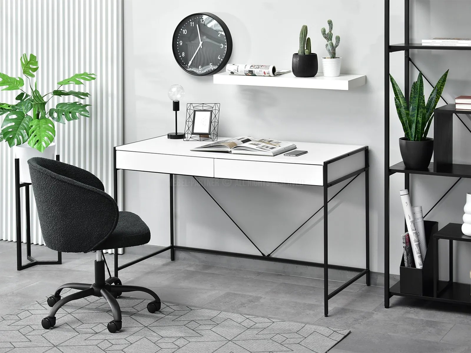 PC stolík Unica (biela + čierna). Akcia -37%. Vlastná spoľahlivá doprava až k Vám domov. 1109851