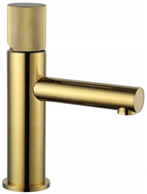 Mexen ELBA ONE - TLAČÍTKOVÁ BATERIA UMÝVADLOVÁ, Zlatá,74101-50