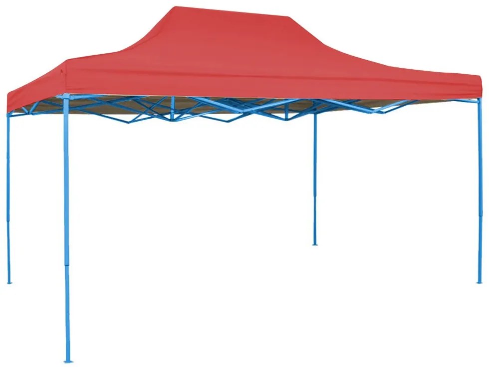 Záhradný pavilón-červený+prenosná taška-2,9x4,25 m