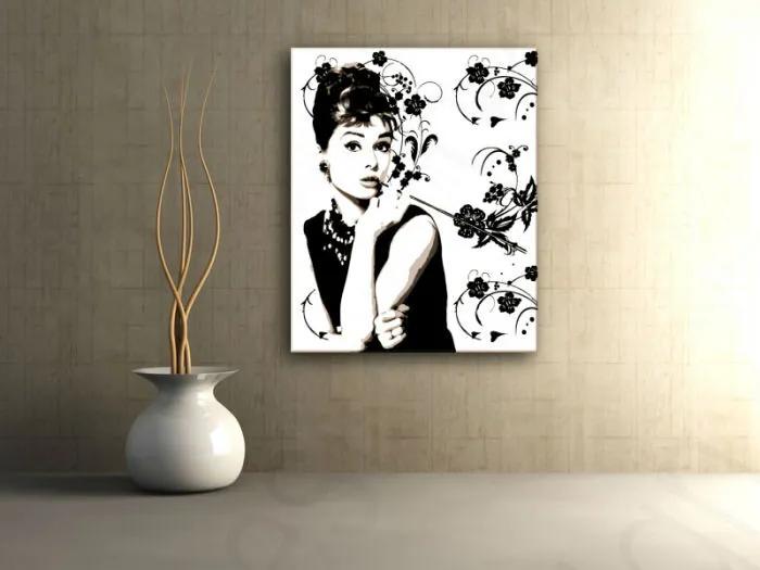 Ručne maľovaný POP Art obraz Audrey Hepburn | rôzne rozmery