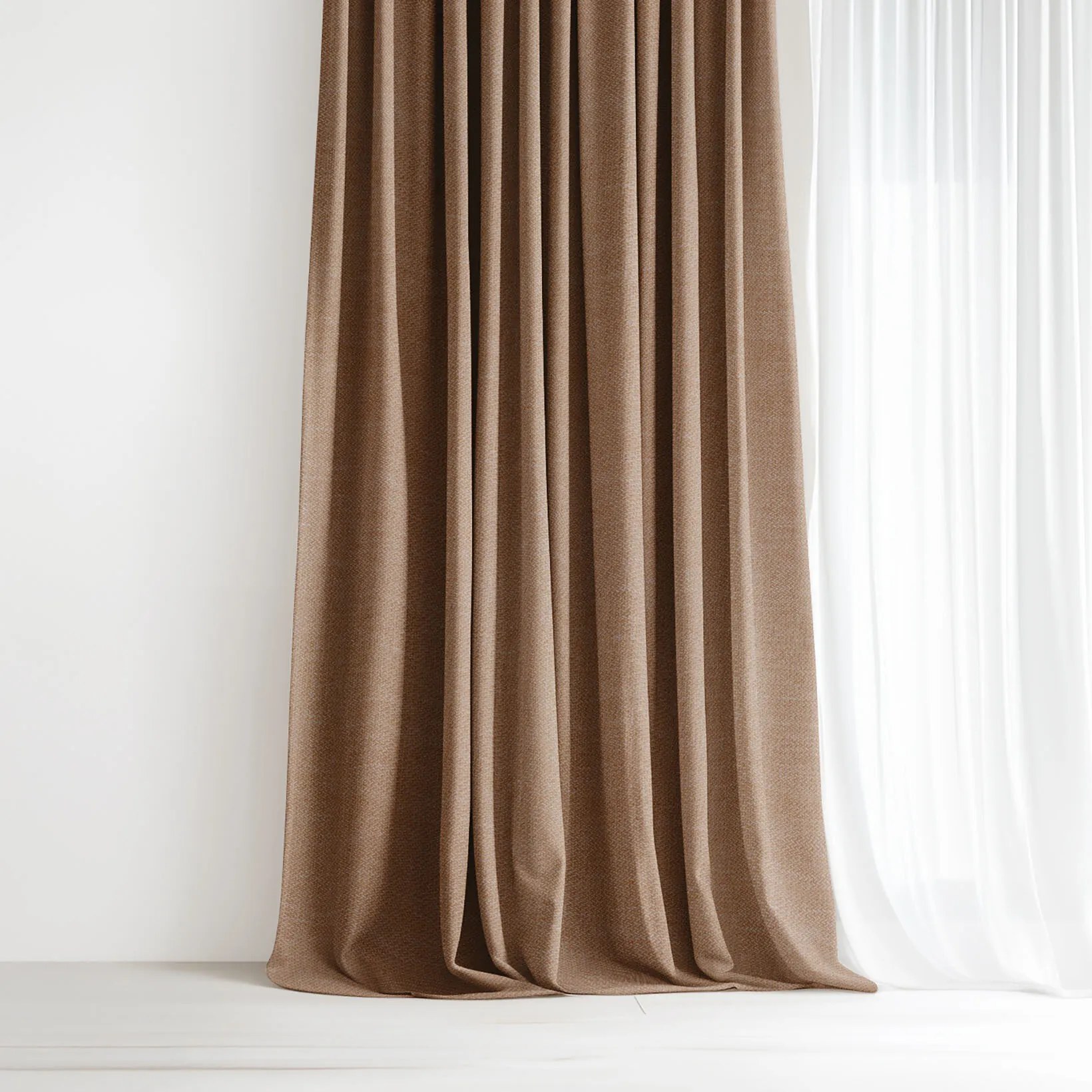 Goldea dekoračný záves peru - hnedý 200x135 cm