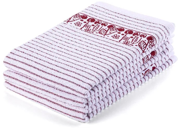 Kuchynské froté utierky CHERRY 40 x 60 cm sada 3 ks