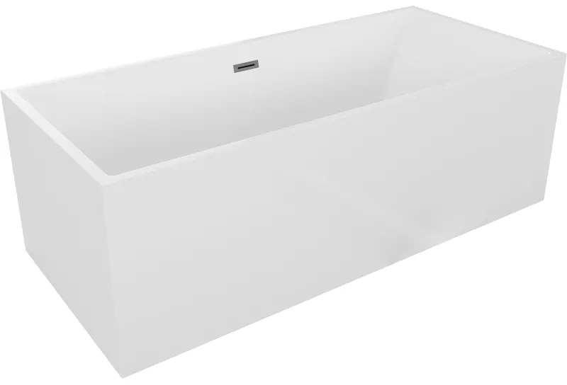 Mexen Vigo, voľne stojaca vaňa 178,5 x 80 cm, biela, brúsený grafit prepad, 51251788000-95