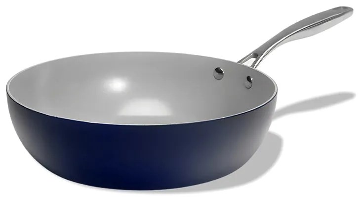 Elmich Nepriľnavá keramická Wok panvica Vital Ø 28 cm - tmavo modrá