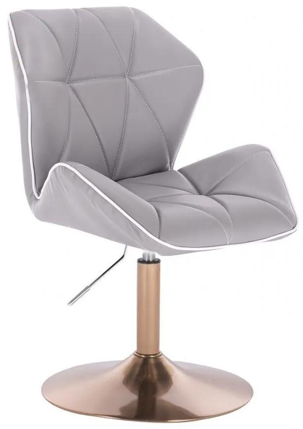 LuxuryForm DESIGN Stolička MILANO MAX na zlatom tanieri - šedá