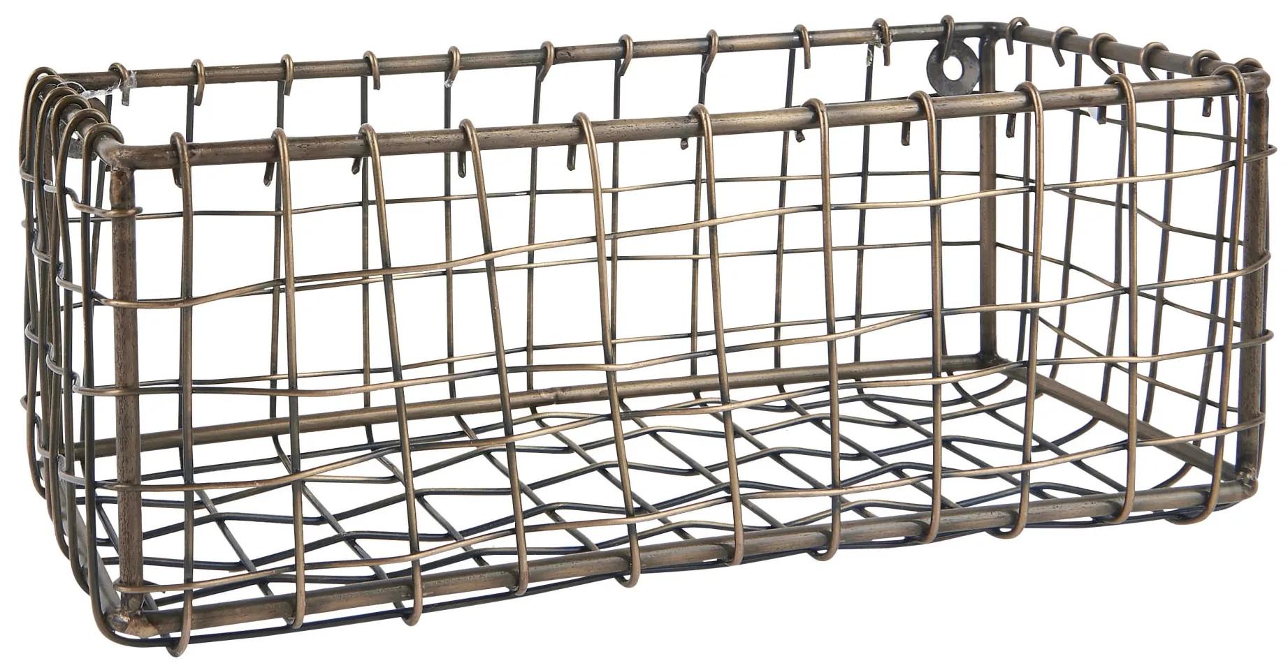 Ib Laursen Závesný drôtený košík Antiq Brass